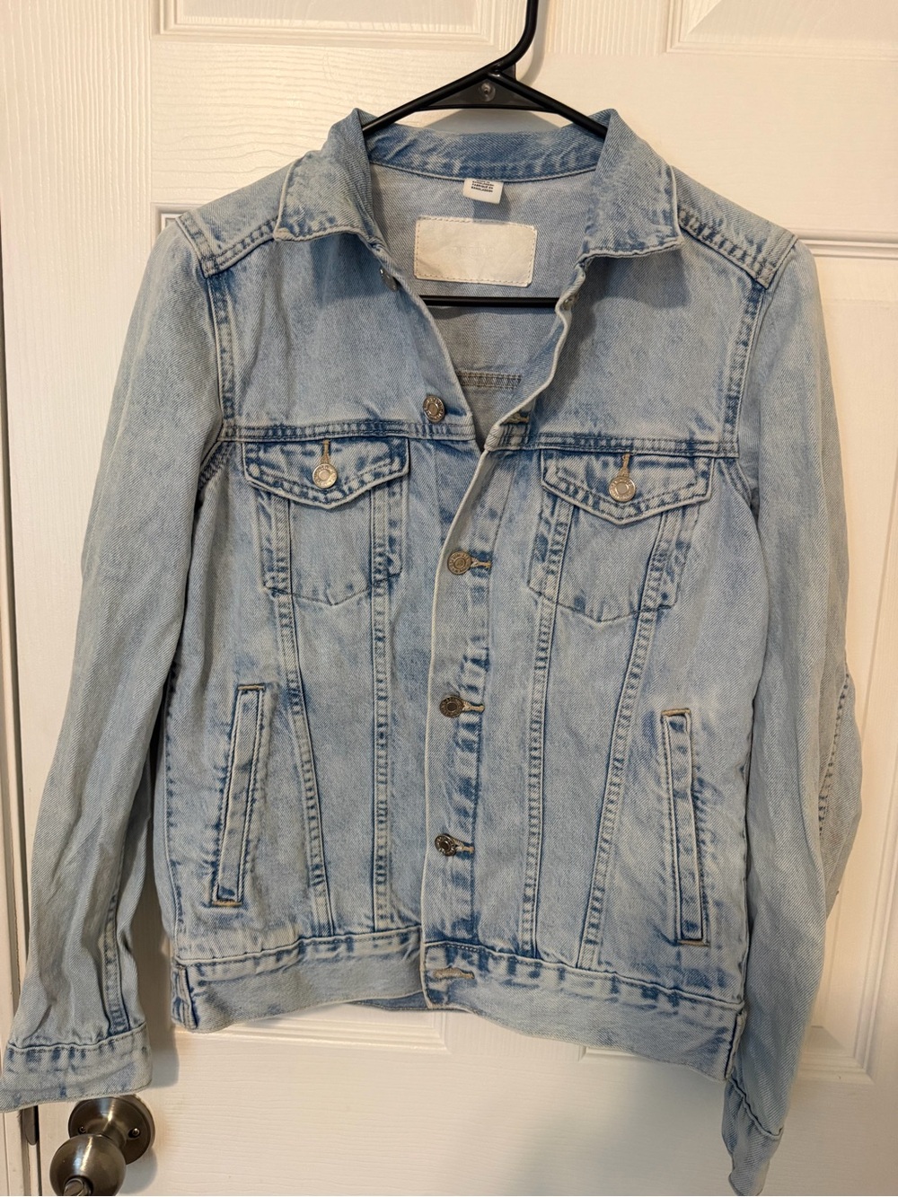 Women's Light Blue Denim Jean Jacket - Classic Button-Front